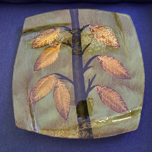 Accents Hand Painted Glass Coffee Table Plate Poshmark